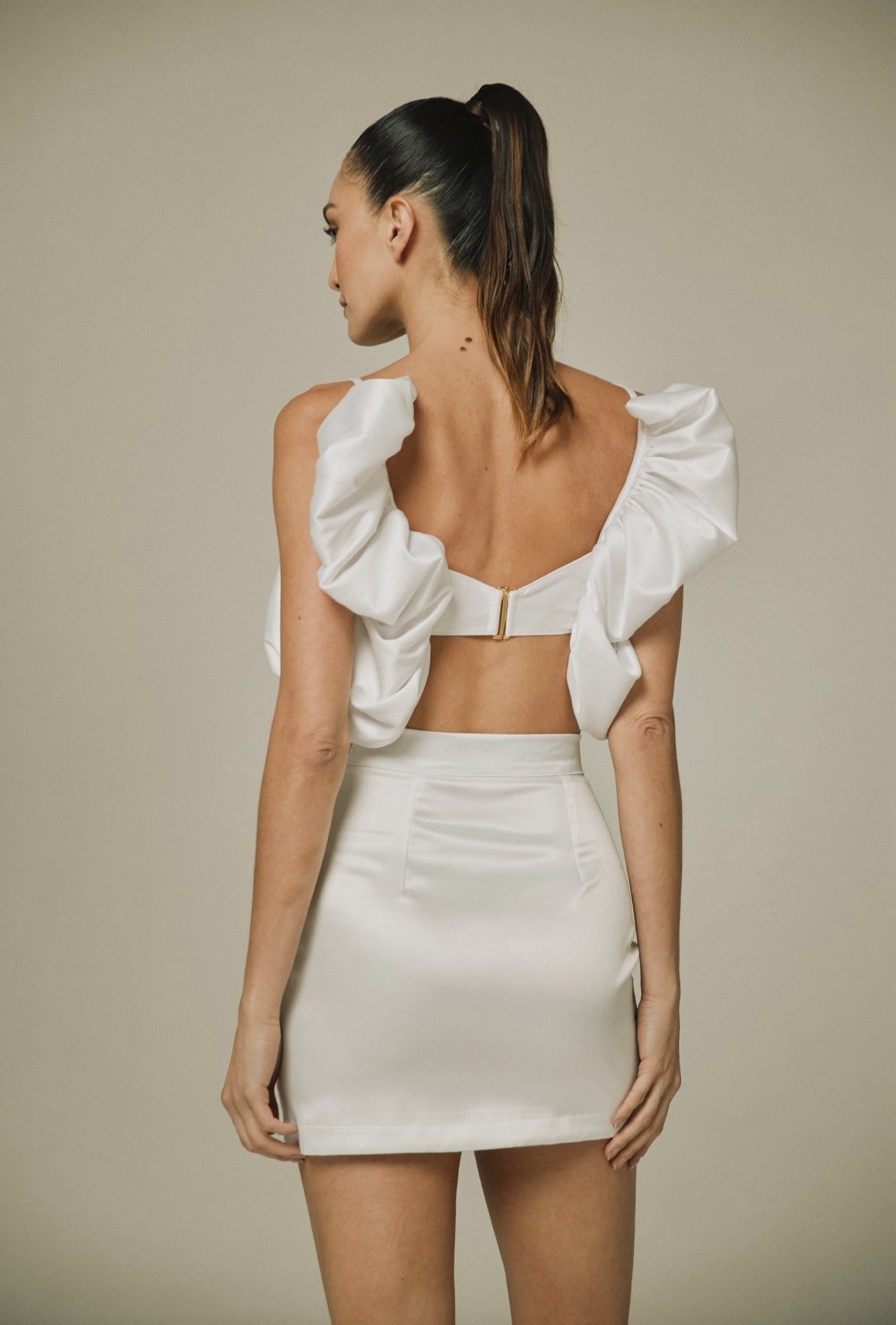 TOP RECOGIDO BLANCO